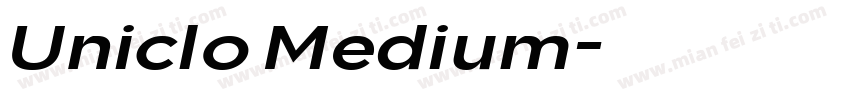 Uniclo Medium字体转换